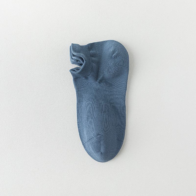 Calcetines de barco de algodón de color sólido, calcetines cortos de orejas para hombres, calcetines de embalaje independientes de algodón anti-balling 100 en uno sin costuras óseas
