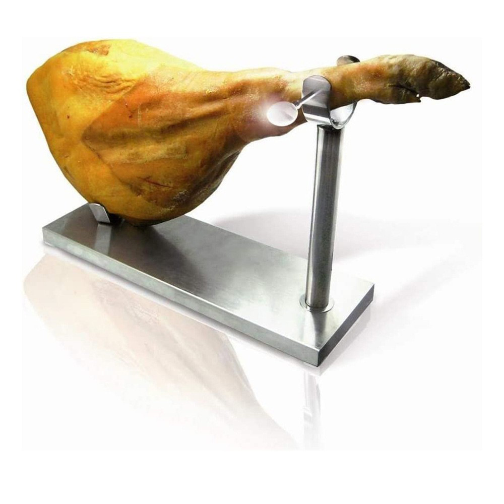 Soporte de exhibición de pierna de cordero Bama de acero inoxidable Soporte de jamón español Soporte de jamón italiano grande Iberia