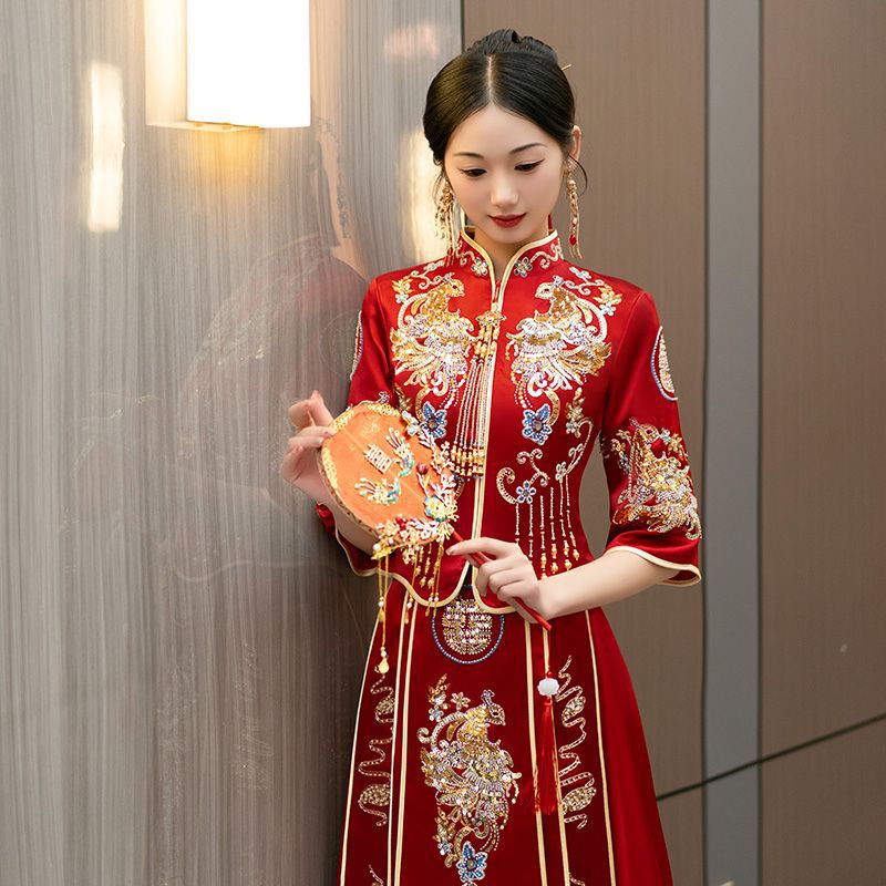 秀禾服中式新娘结婚礼服2025新款敬酒服重工嫁衣出阁服|undefined