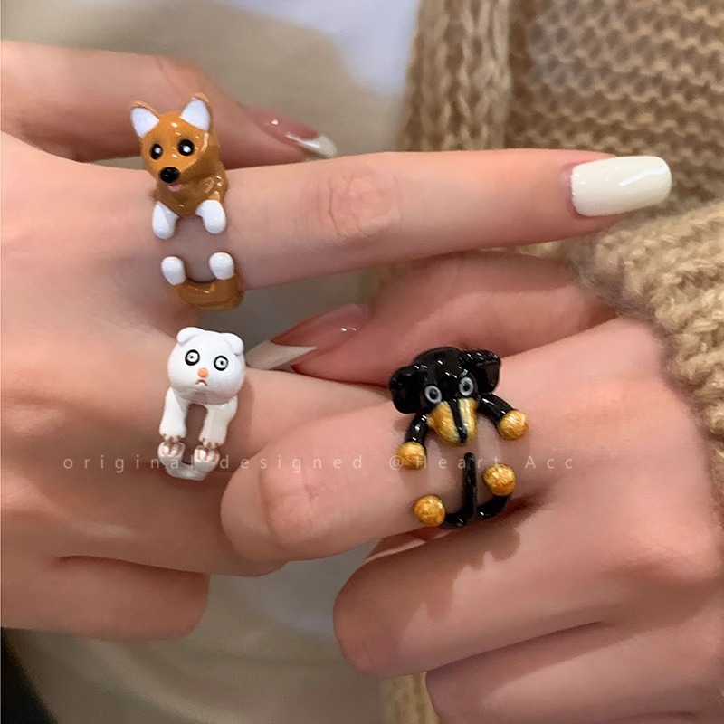 cute cartoon small design ring