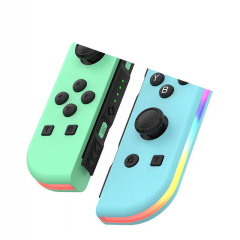 Switch左右ハンドルjoycon小型ハンドルbluetoothハンドルNS私モードゲームワイヤレスRGBライト付きハンドル