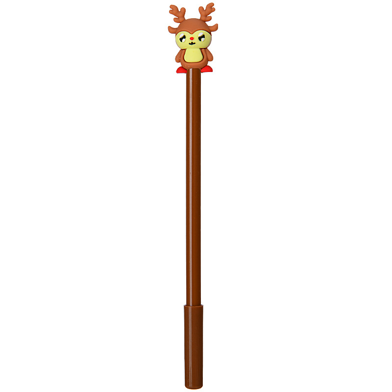 Navidad transfronteriza dibujos animados bolígrafo neutro adorable Papá Noel bolígrafo negro para estudiantes primarios papelería premios al por mayor