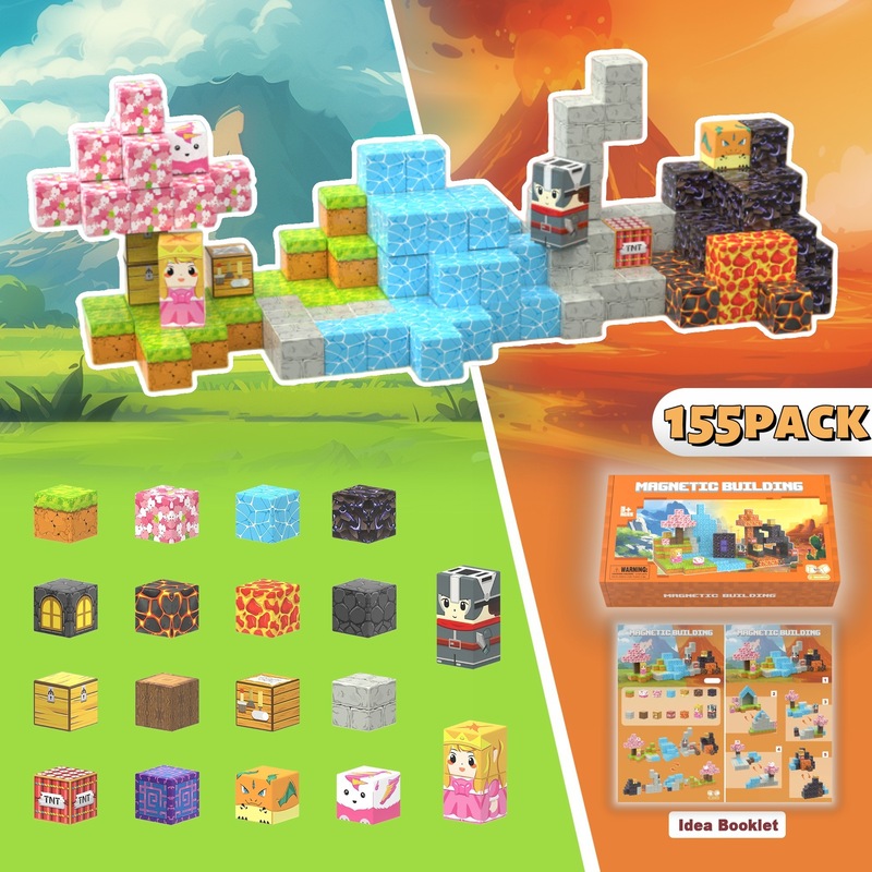 クロスボーダーマインクラフト磁気ブロックビルディングブロック磁気ブロックセットさくらプリンセスナイト STEM 感覚おもちゃ|undefined