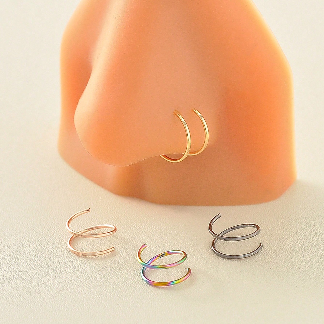 Nasenpiercing U-förmiger Geometrischer Ring Aus Edler Legierung_voghion.com