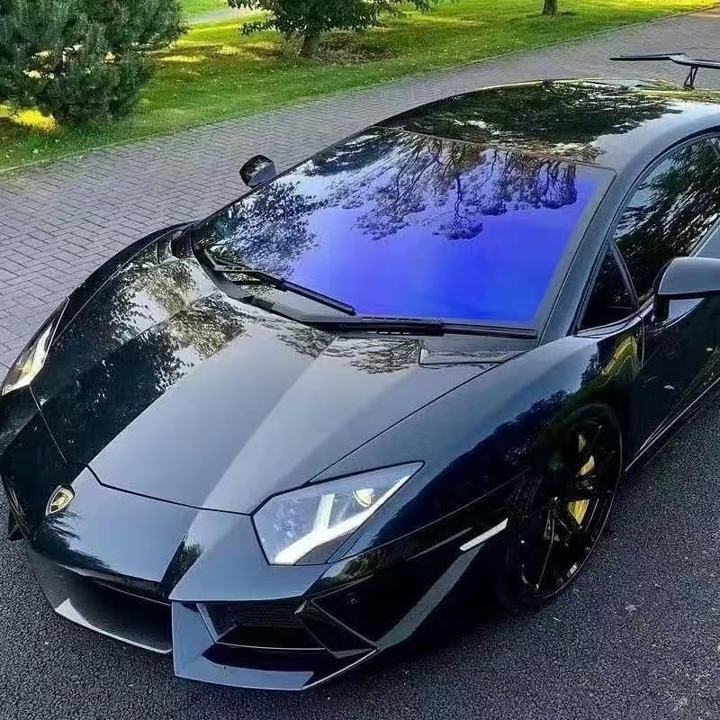 Car Ghost Rose Blue Enchantress Film Front Windshield Insulation Film Sun Protection Privacy Window Colorful Solar Film