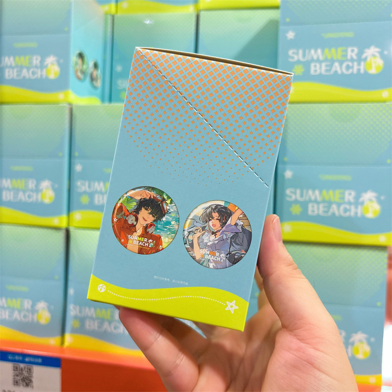 栗汀正版授权《我在无限游戏里封神》夏日海滩系列徽章盲抽周边|undefined