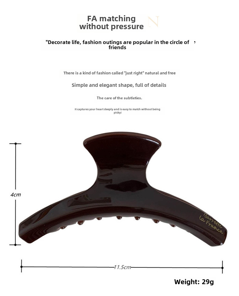 French Acetic Acid Curved Grab Clip Leopard Print Large Hair Hair Clip High-grade Female Hair Grab Hot Selling Accessories Yiwu Hair Accessories_voghion.com