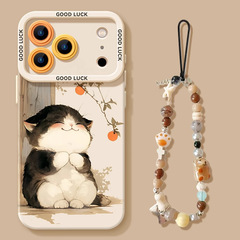 かわいい猫のiPhone17promax用スマホケース、17proシリコン、17キュート、Air耐衝撃、16保護カバー、15