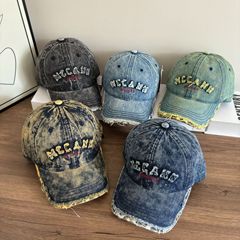 2025 春と秋の新刺繍文字野球帽韓国語版多用途顔小学生カップルひさしキャップ男性帽子