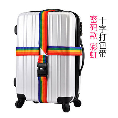 trunk Bandage cross packing belt Draw bar box one word Password lock strapping tape suitcase fixed Tape