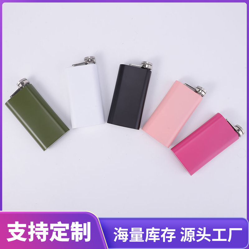 Stainless Steel Flap Bottle 304 Portable Flat Bottle Household Outdoor Portable Small Liquor Bottle Mini Wine Gifts