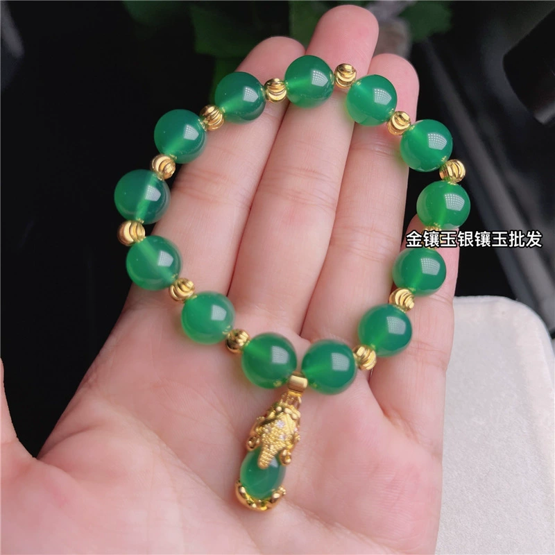 Agate beads, beaded bracelet, pendant, ice imitation