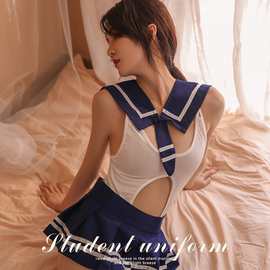 情趣内衣 制服套装开裆诱惑角色扮学院百褶裙水手服