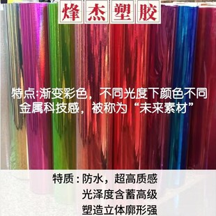 Manufacturer Tpu Fabric Colorful Double Sticker Pvc Fantasy Laser Gradient Rainbow Colorful Film Handbags Shoes Handmade Film