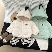 韩国童装男童羽绒服冬季洋气女宝宝连帽外套婴幼儿白鸭绒保暖洋气