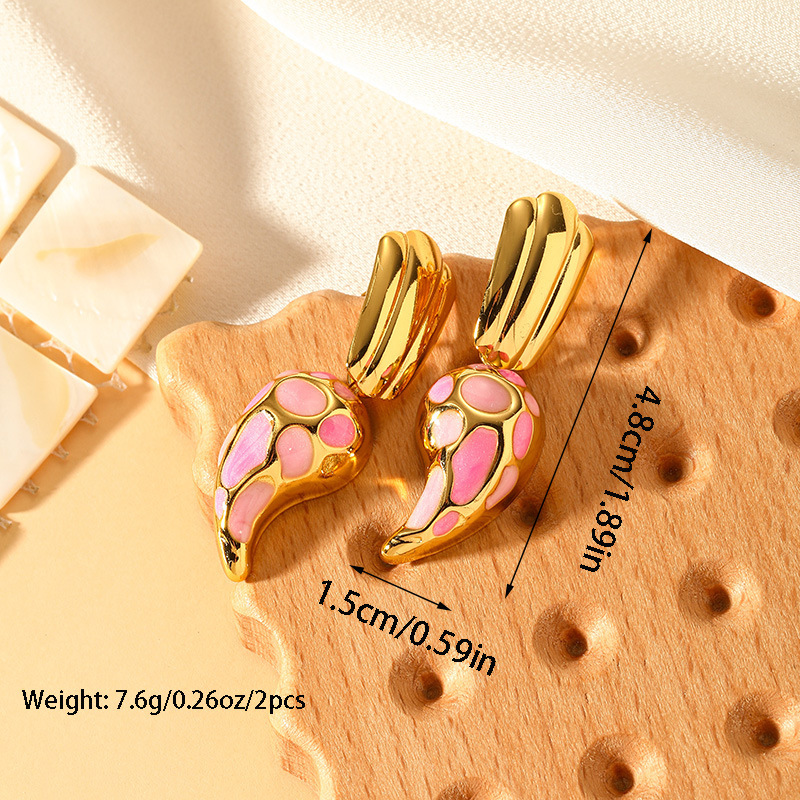 10g Weight Titanium Steel Ear Needle Material Ear Studs Classification 1 Pair Quantity Daily, Street Occasion Titanium Steel Material Geometric Pattern All Seasons Season Women's Gender Plating Design Retro, Commute Style 1 Pair Retro Commute Geometric Plating Titanium Steel Ear Studs 26