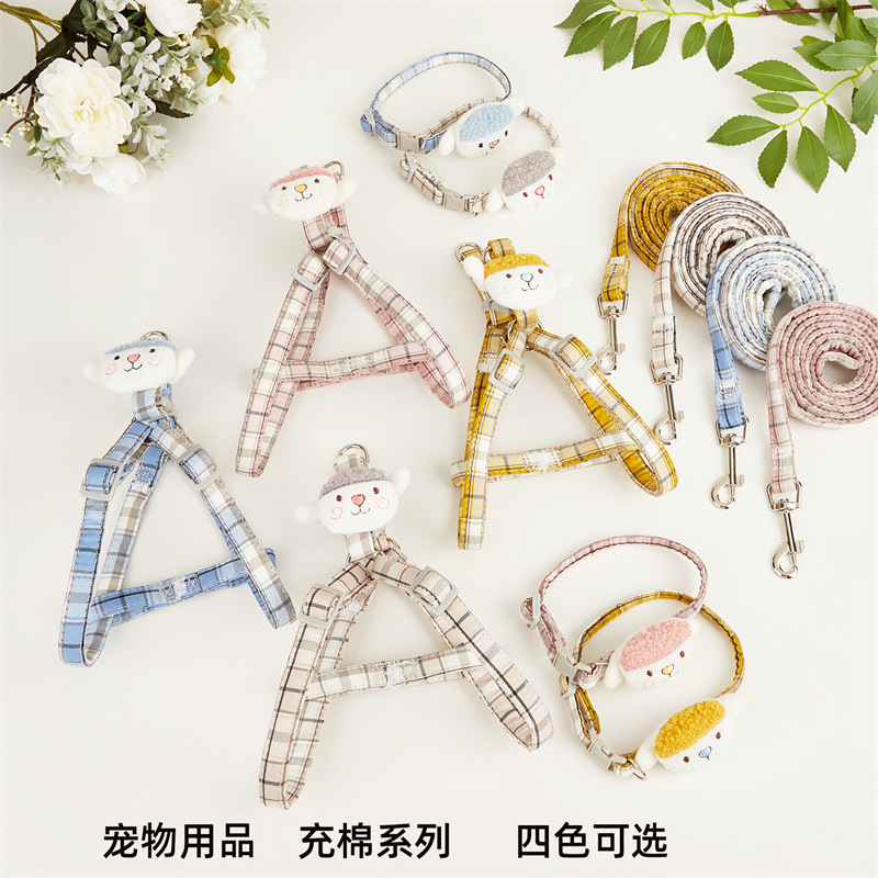 Suministros para mascotas nueva Plaid anti-rotura ajustable antideslizante gato cuerda perro cuerda chaleco Plaid gato tracción cuerda