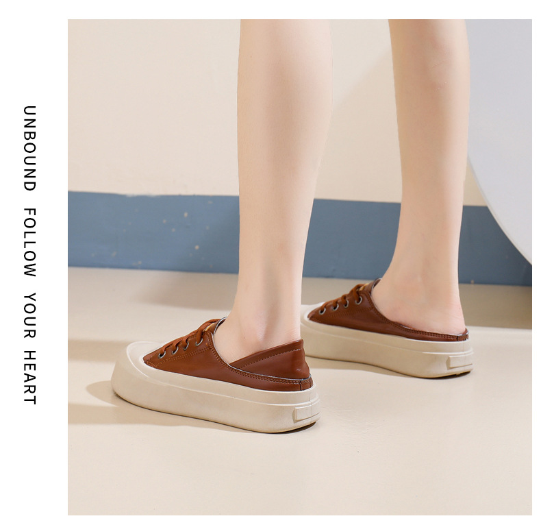 Forrest Gump 2024 nya höststudentskor i koreansk version, mångsidiga och casual, trendiga, tjocka sulor, moderiktiga brädorskor_voghion.com