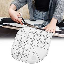 热卖多功能缝纫尺 拼布尺 拼布模板异形尺缝纫切割尺配合轮刀工具