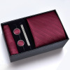 Gift box, tie, set, black classic suit, 8cm