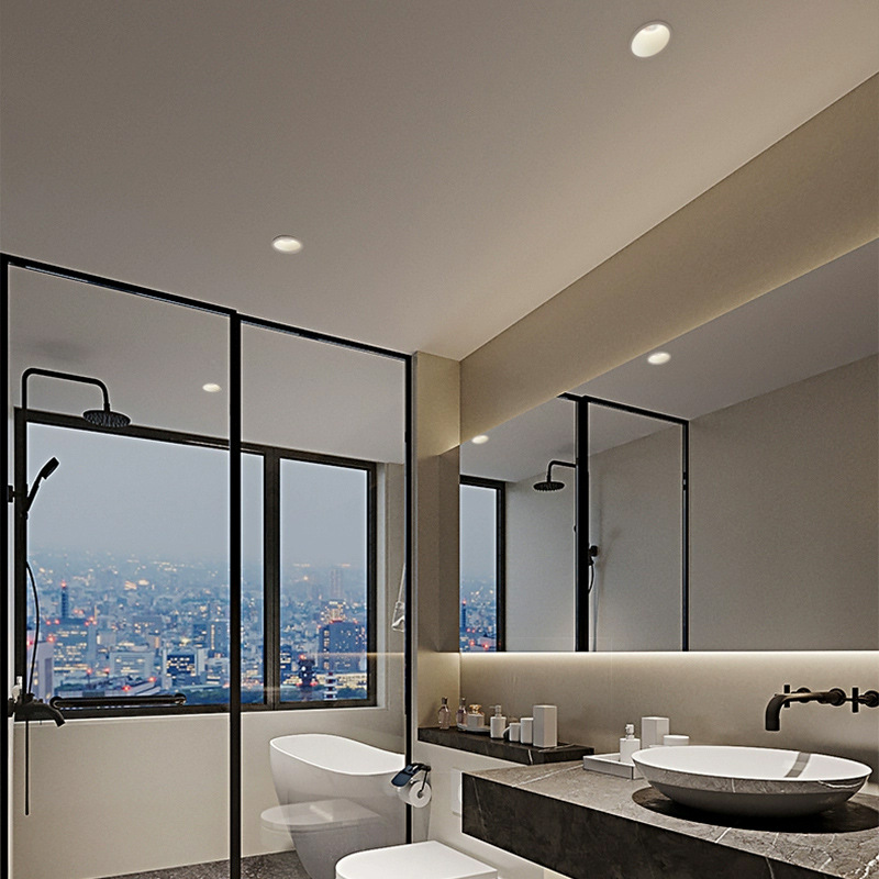 Borde estrecho foco LED incrustado profundo anti-reflejo COB no principal lámpara de iluminación marco estrecho anti-resplandor lámpara de techo downlight