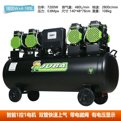 Hava kompressorları air pump air compressor 800w - oil-free-1800wx4-180l-with-4-solenoid-valves-on-the-air-king