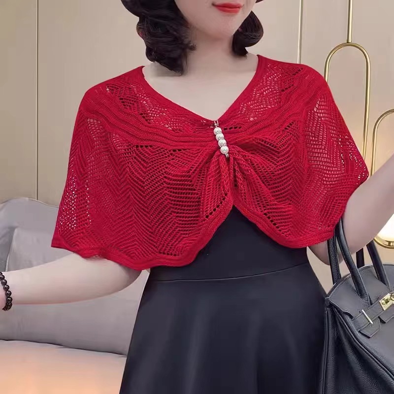 ニットショール、レイジープルオーバー、スカーフ、春夏のおしゃれなアウター、日焼け止め、エアコン付きルームショルダー、肩パッド、チョッキ、フェイクカラー|undefined