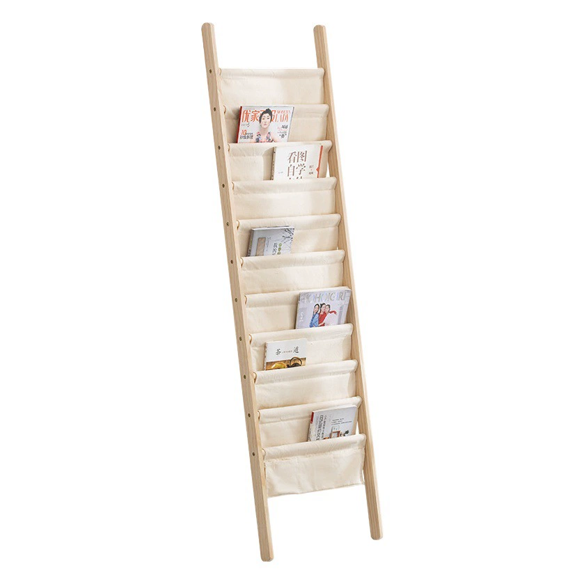 [Поколение волос] деревянная книжная полка напольная настенная стеллаж для хранения газет стеллаж для книг стеллаж для хранения журналов и газет