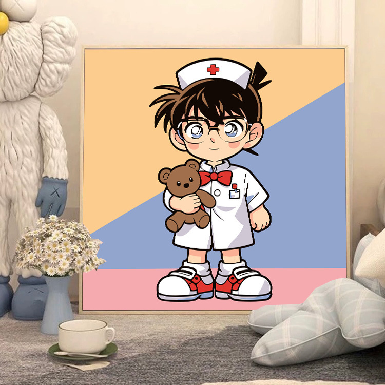 コナンデジタル油絵DIY手塗り怪盗キッドアニメアクリルメーカー卸売装飾画|undefined