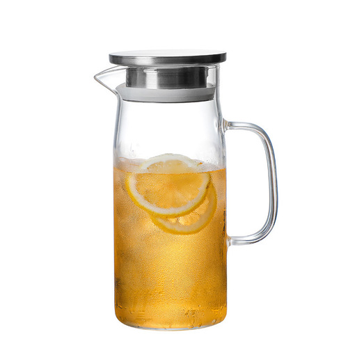 玻璃凉水壶高硼硅果汁壶茶壶批发耐热高温大容量茶壶家用冷水壶