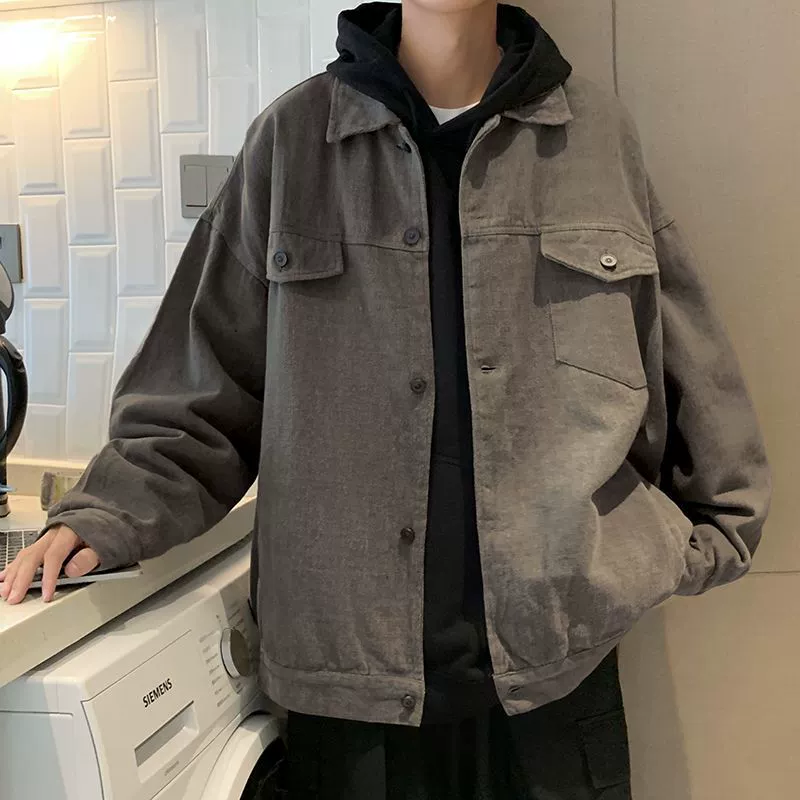 Trend autumn retro jacket, American style, oversize