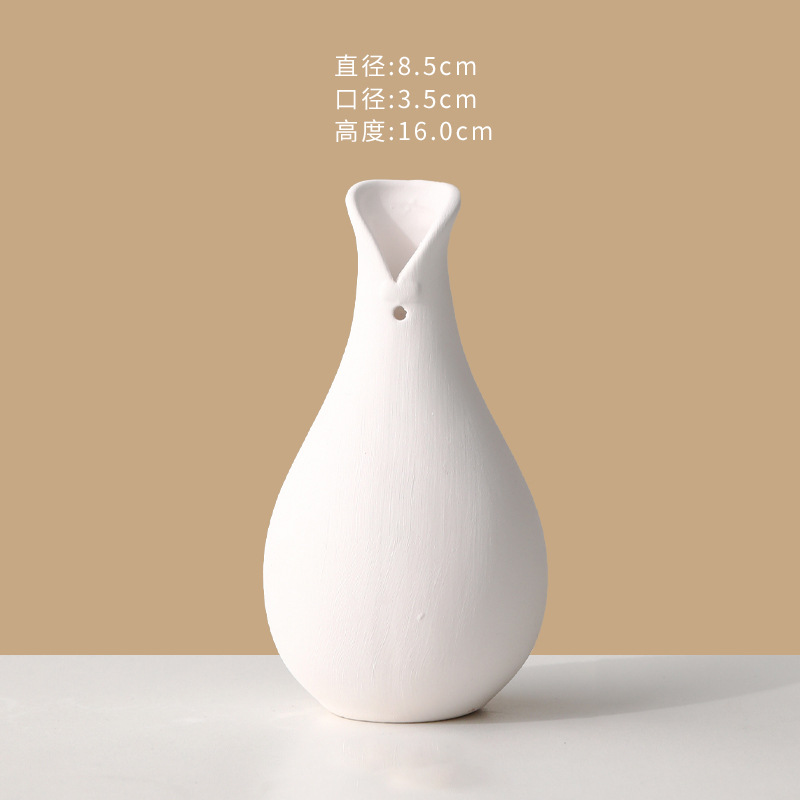 Jarrón de cerámica en blanco simple bricolaje blanco embrión bajo vidriado pintura de color sin yeso pintura de la mano de los niños de cerámica en blanco liso envío gratuito