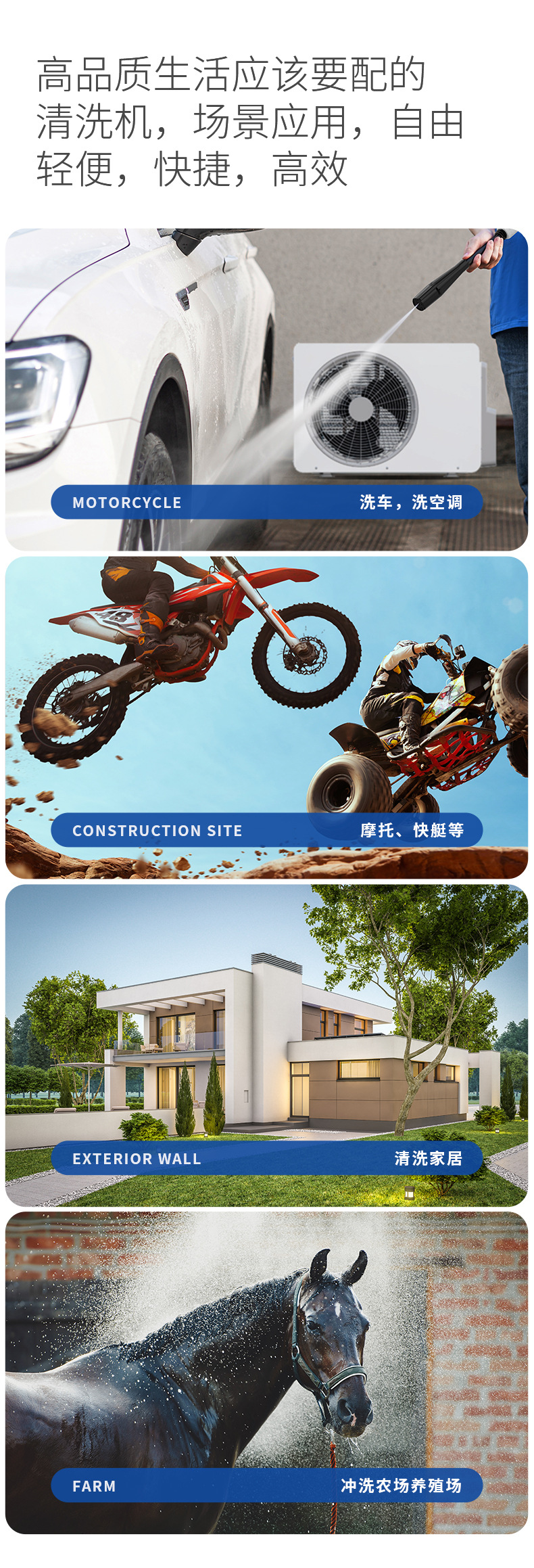 Xiaoluan Wireless Lithium Battery Car Washing Machine High-Pressure Cleaning Machine Brushless Motor Household Portable Lithium Battery Cleaning Artifact
