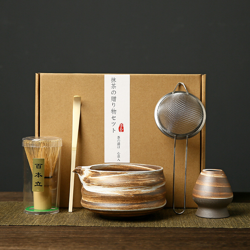 抹茶ボウル セラミック 和風抹茶セット 茶筅 竹抹茶ブラシ 百本立 宋代茶道 ギフトボックス|undefined