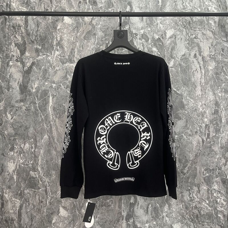 クロスボーダーのトレンディなブランド Chrome Heart 長袖 T シャツ ピュアコットン メンズ レディース ルーズスポット卸売|undefined