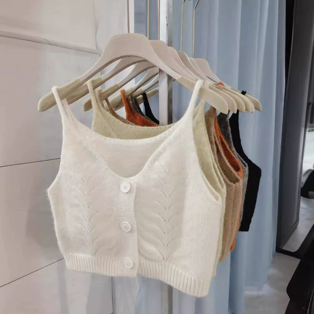 Вязаный жилет для женщин, чтобы носить V-образный вырез