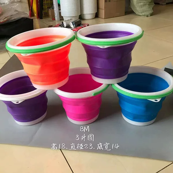 Outdoor Fishing Foldableing Bucket Portable Sea Bucket Home Car Washing and Painting Foldableing Bucket Round Bucket