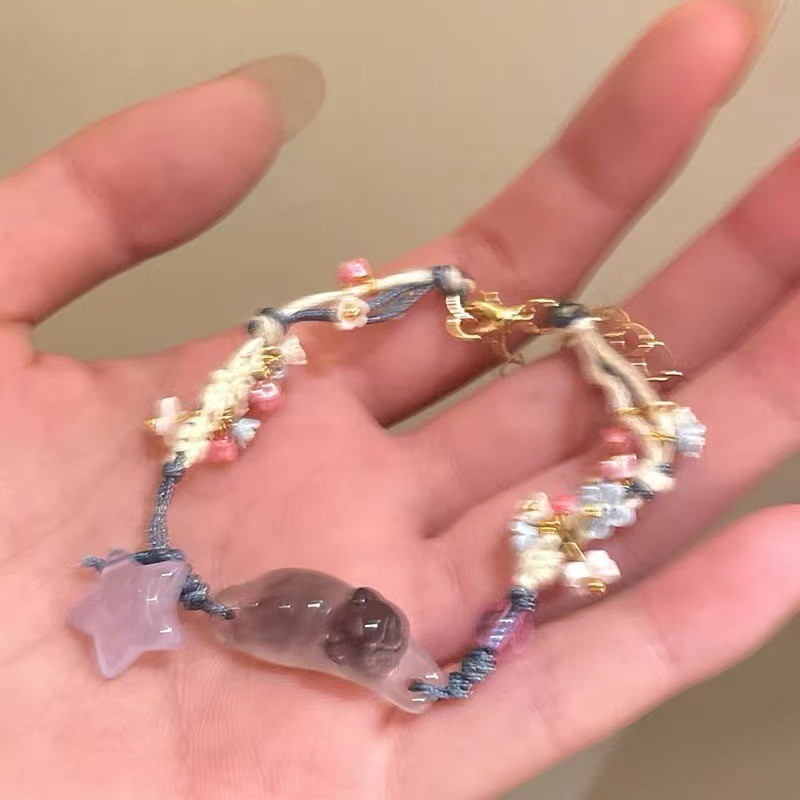 Fat Blue Cat Star Bracelet S1051B