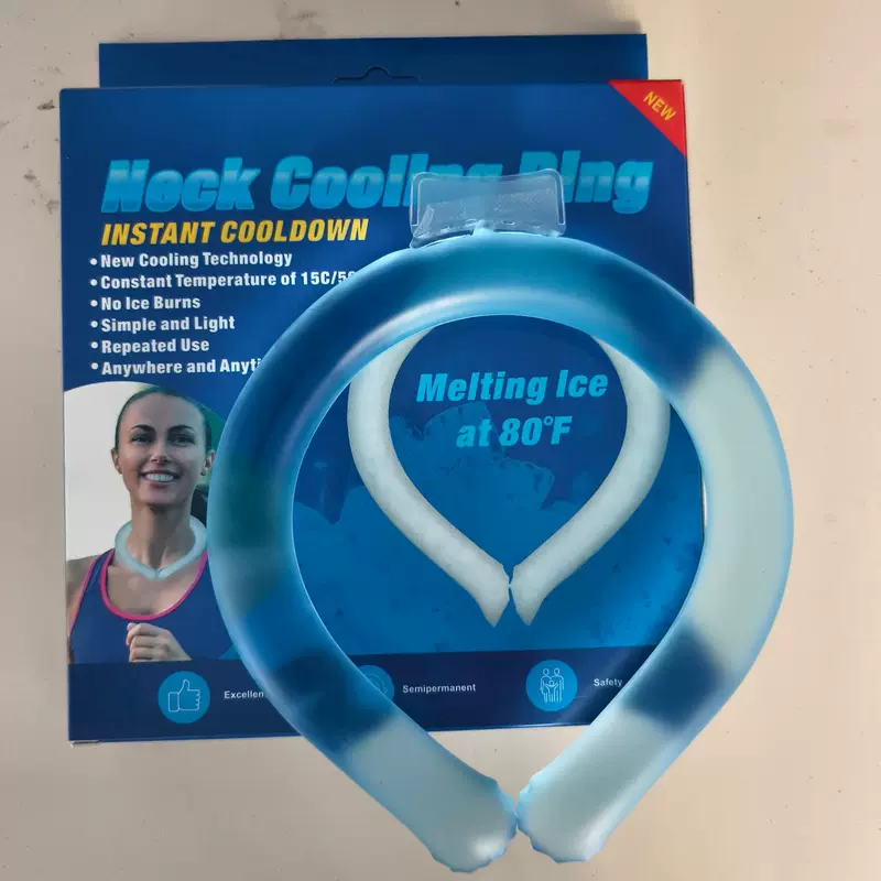 Защита от жара летом 28 ℃ Barcuttraine Hanging Neck Physical Cooling Ice Cool Circle Ice Neck Sports Outdoor Cool Sense Circle Ice Circle Circle