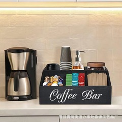木製のコーヒーカプセル収納ボックス木製のお茶の間使い捨ての紙コップのティーバッグ収納ボックスのカウンター収納ボックス