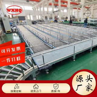 定制化学空桶运输线 气动阻挡输送机 无动力辊道线