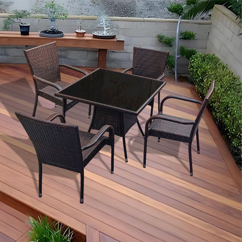 의자 4개 + 전체 등나무 사각 테이블 90개