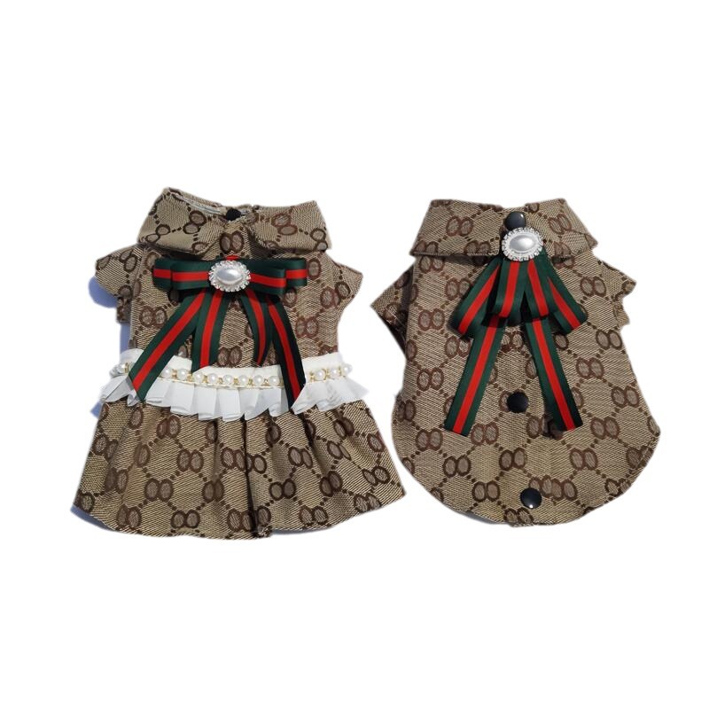 애완 동물 옷 멀티 컬러 작은 향기로운 스타일 애호가들은 얇은 원피스 테디 요크셔 개 의류 용품 도매