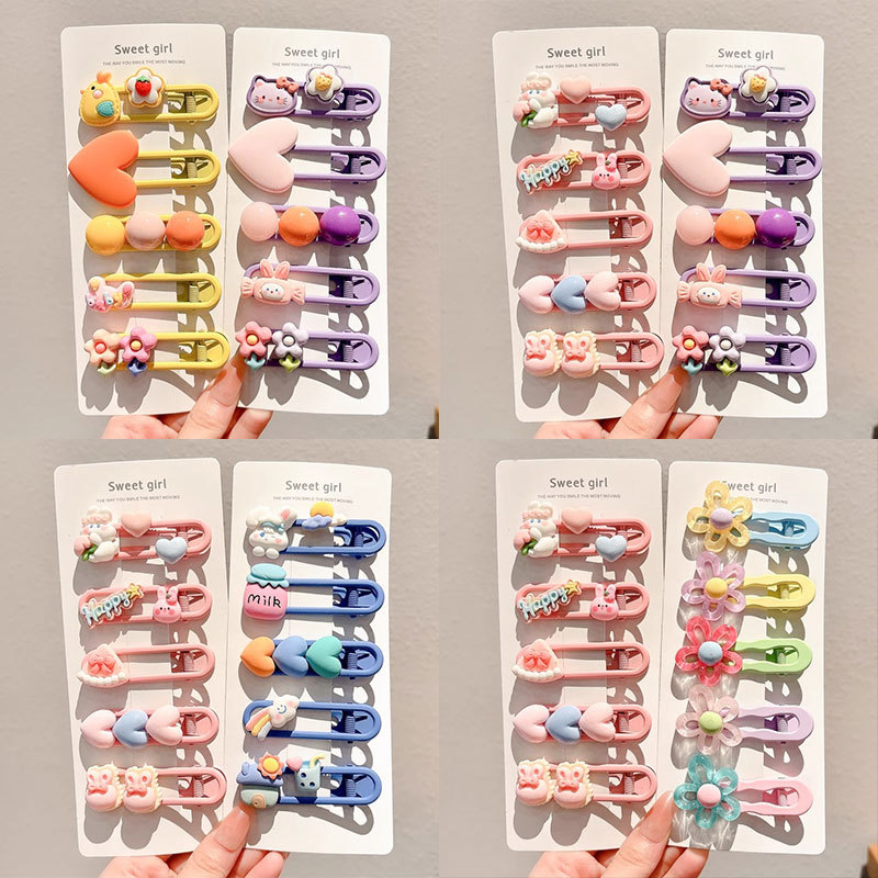Niños lindos cartones de dibujos animados pinzas de cabello 2025 nuevas niñas pinzas de cabello de color lateral frisa pinzas de cabello adornamientos para el cabello
