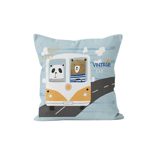 Hand-painted illustration animal cute pillow ins small fresh home pillow simple decorative cushion car cushion