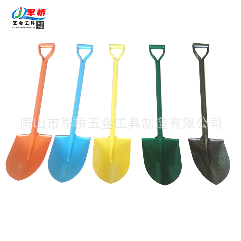 厂价批发东南亚泰国市场户外铲铁锹钢铲园林锹消防锹铁柄锹