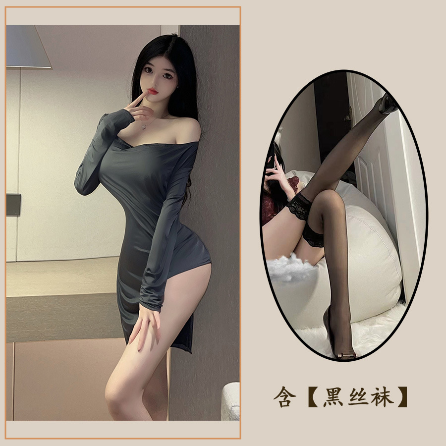 그레이 + 블랙 스타킹