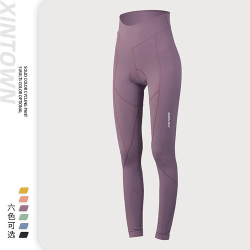 XINTOWN Women's Solid Color Spring Long Pants Mountain and Road Bike Cycling Pants