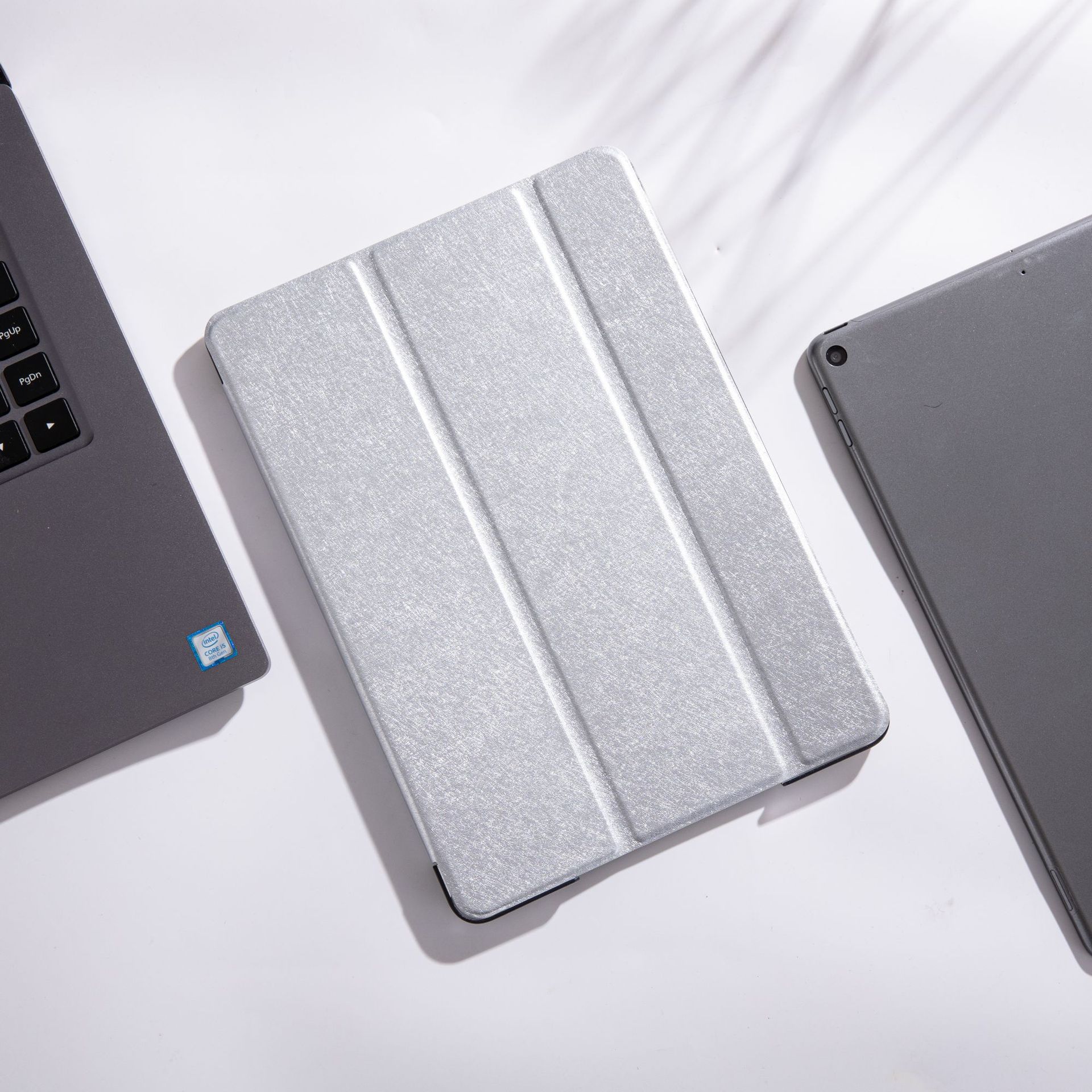 Caso protector aplicable ipad10.2 mini456 generación caso duro Pro12.9 pulgadas PC caso de cuero inteligente dormir tres veces