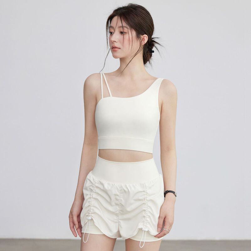 2025 新しい夏のスポーツ下着女性のフィットネスランニングベストオールインワン美しいバックウエストヨガウェアピラティス|undefined